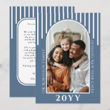 Tarjeta de Mensaje de Foto de Año Nuevo Moderno en