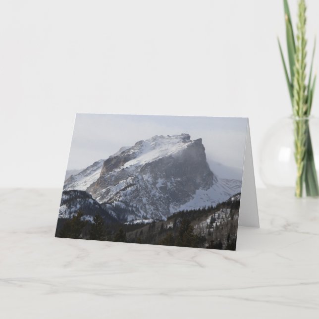 Festiva Tarjeta de montaña Snowley (Anverso)