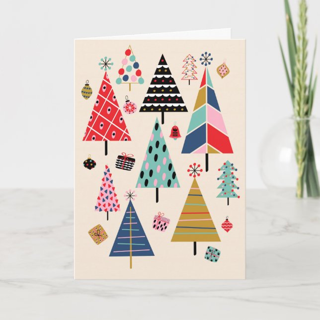 Festiva Tarjeta de mora de Navidades pequeños, Navidades (Anverso)