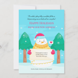 Festiva Tarjeta de Mudanza de Día Festivo