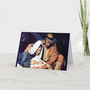 Festiva Tarjeta de nacimiento de los Navidades de Jesús