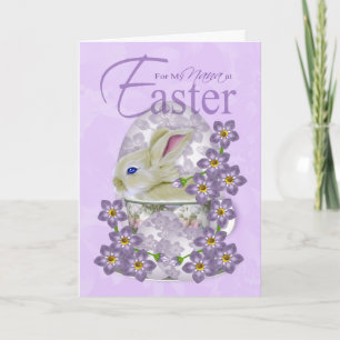 Festiva Tarjeta de Nana pascua con el conejo del bebé -