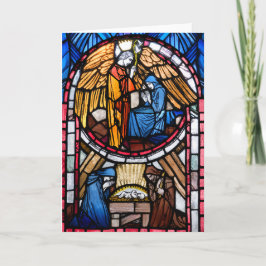 Festiva Tarjeta de natividad de vidrio manchado