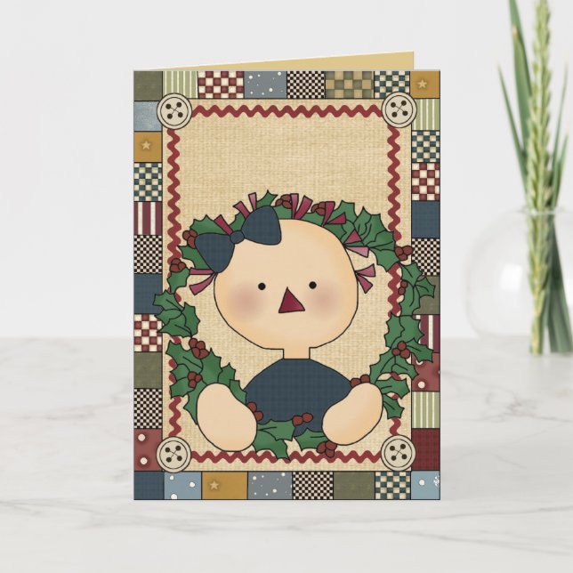 Festiva Tarjeta de Navidad: Alegrías simples Annie (Anverso)