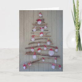 Festiva Tarjeta de Navidad, árbol