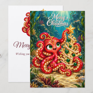 Festiva Tarjeta de Navidad: El árbol de coral encantado de