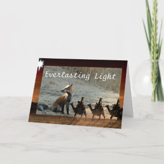 Festiva Tarjeta de Navidad, luz eterna
