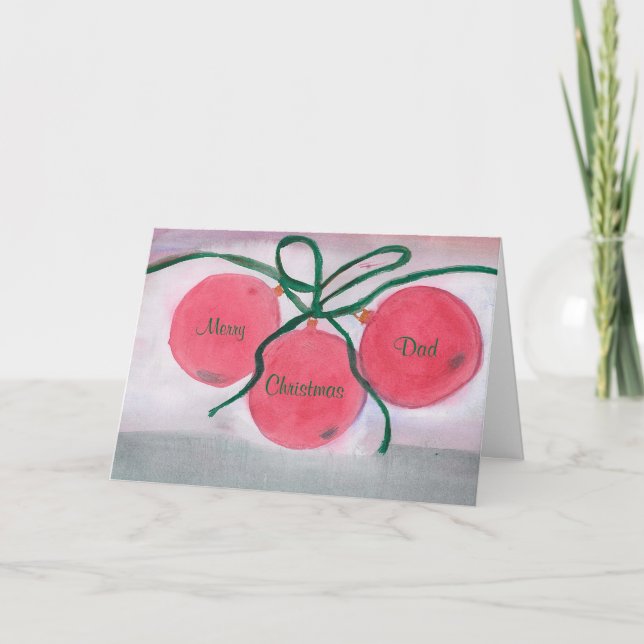 Festiva Tarjeta de navidad, mora, papá, Navidades (Anverso)