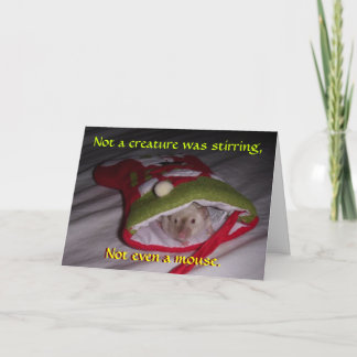 Festiva Tarjeta de Navidad: No incluso un ratón