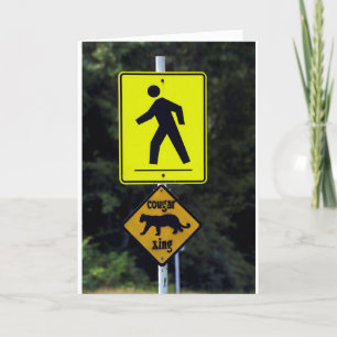 Festiva Tarjeta de Navidad: O Ven Todos Los Cougars...