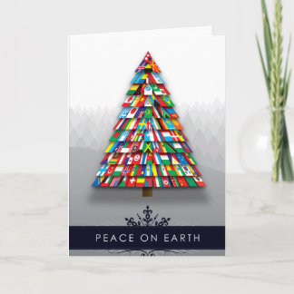 Festiva Tarjeta de Navidad: Paz en la tierra