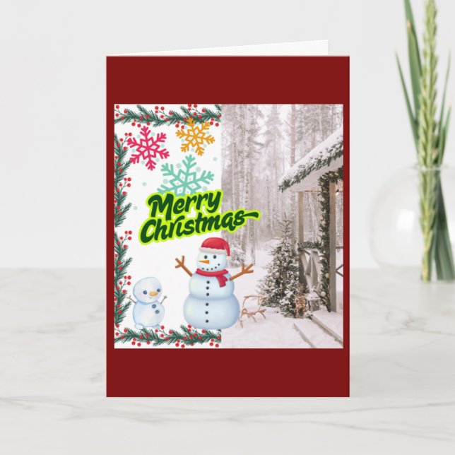 Festiva tarjeta de navidades (Anverso)