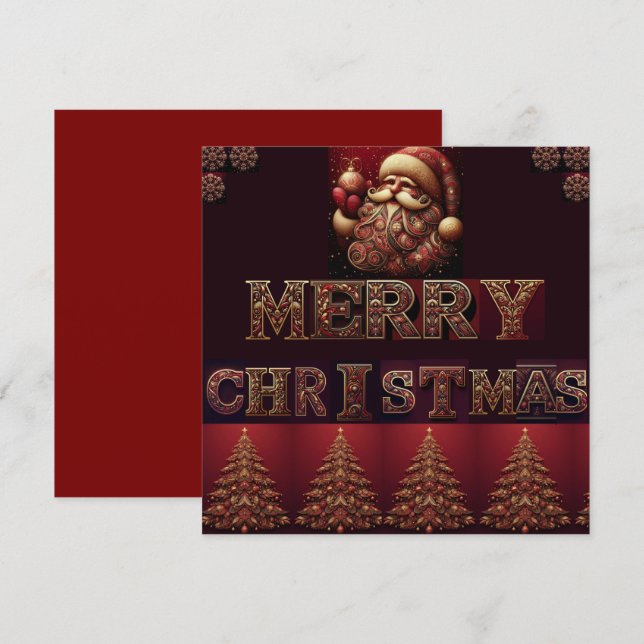 Festiva tarjeta de navidades (Anverso / Reverso)