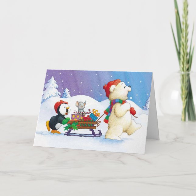 Festiva tarjeta de navidades (Anverso)