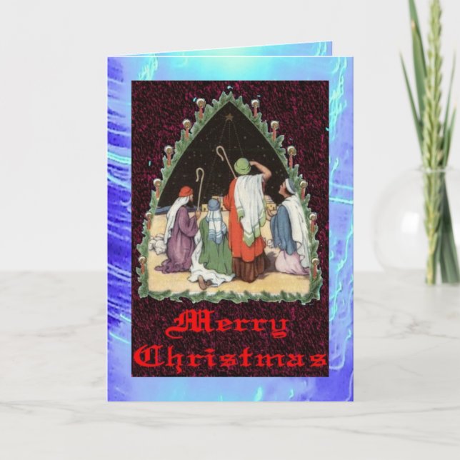 Festiva Tarjeta de navidades - 3 de 9 - Los pastores (Anverso)