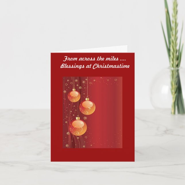 Festiva Tarjeta de navidades a través de las millas (Anverso)