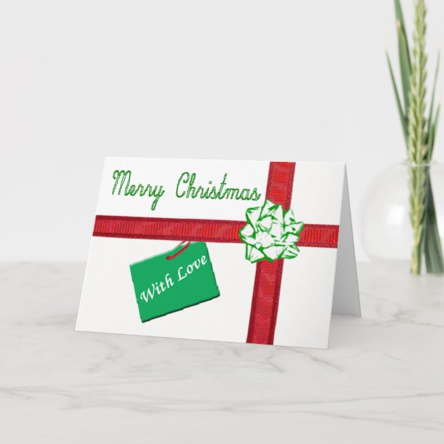 Festiva Tarjeta de Navidades actuales envueltos (Anverso)