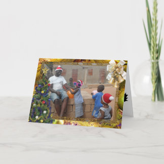 Festiva Tarjeta de Navidades africanos