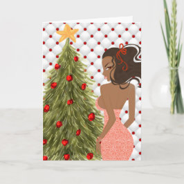 Festiva Tarjeta de Navidades afroamericanos