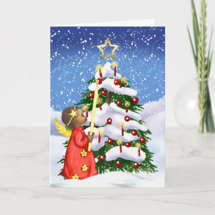 Festiva Tarjeta de Navidades afroamericanos