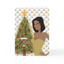 Tarjeta de Navidades afroamericanos