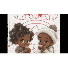 Festiva Tarjeta de Navidades afroamericanos