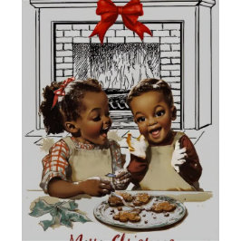 Festiva Tarjeta de navidades afroamericanos de época