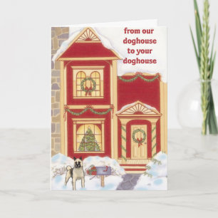 Festiva Tarjeta de Navidades Akita