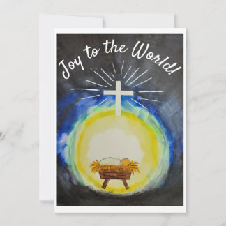 Festiva Tarjeta de Navidades "Alegría al mundo"