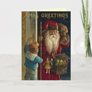 Festiva Tarjeta de Navidades alemana vintage