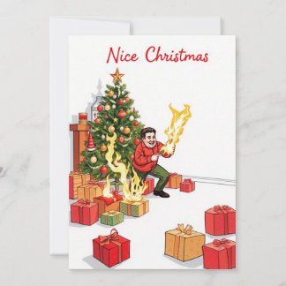 Festiva Tarjeta de Navidades amables - Diversión ferente