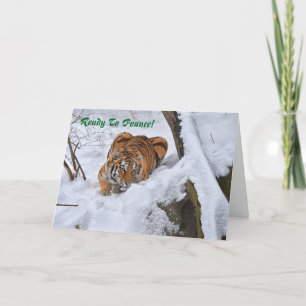 Festiva Tarjeta de Navidades Amur Tiger 2015