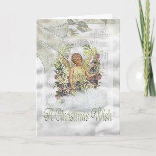Festiva Tarjeta de Navidades Angel