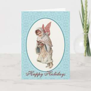 Festiva Tarjeta de Navidades Angel