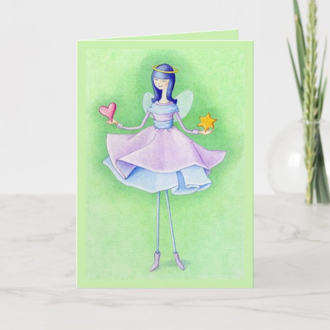 Festiva Tarjeta de Navidades Angel (Anverso)