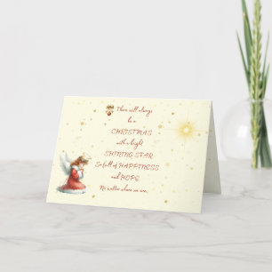 Festiva Tarjeta de Navidades Angel and Star