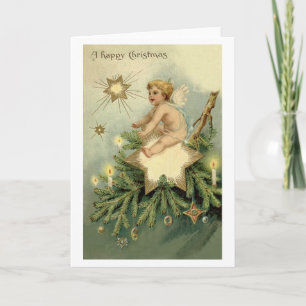 Festiva Tarjeta de Navidades Angel de Navidades de Victori