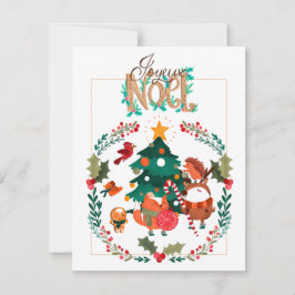 Festiva Tarjeta de navidades - Animales