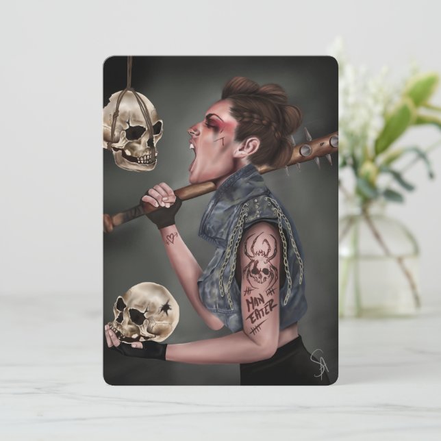 Festiva Tarjeta de Navidades anticonvencionales - Punk de  (Anverso de pie)