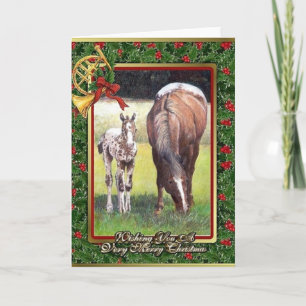 Festiva Tarjeta de Navidades Appaloosa Horse Blank