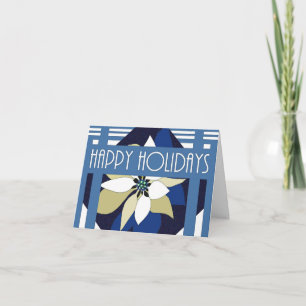 Festiva Tarjeta de Navidades Art Deco