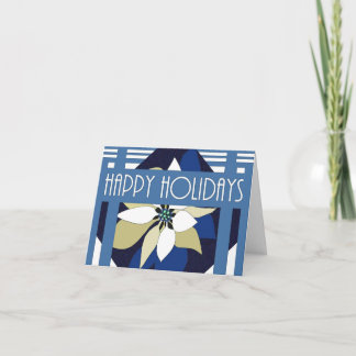 Festiva Tarjeta de Navidades Art Deco