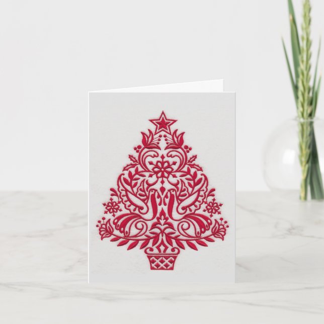 Festiva Tarjeta de navidades - Arte folclórico de Navidade (Anverso)