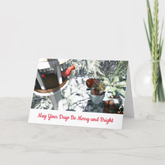 Festiva Tarjeta de Navidades Aves con inserción de fotos +