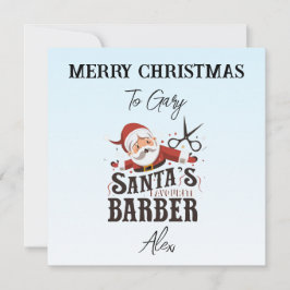 Festiva Tarjeta de Navidades Barber Personalizados