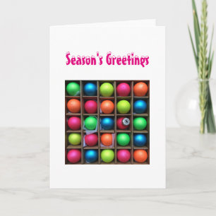 Festiva Tarjeta de Navidades Baubles