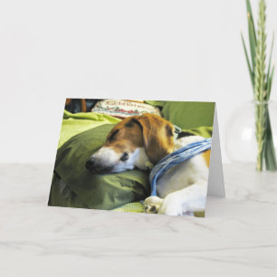 Festiva Tarjeta de Navidades Beagle