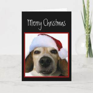 Festiva Tarjeta de Navidades Beagle