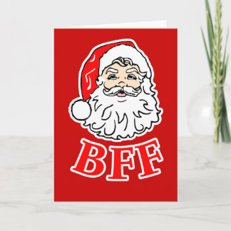 Festiva Tarjeta de Navidades BFF de Santa Claus