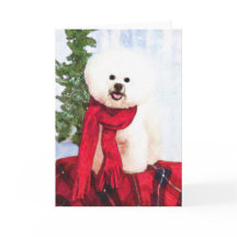 Tarjeta de Navidades Bichon Frise